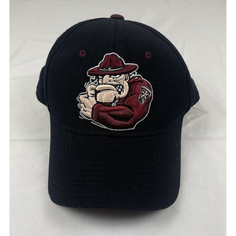 TEXAS A&M AGGIES ZEPHYE FITTED HAT 7 1/4 REVEILLE MASCOT BLACK MAROON NCAA CAP